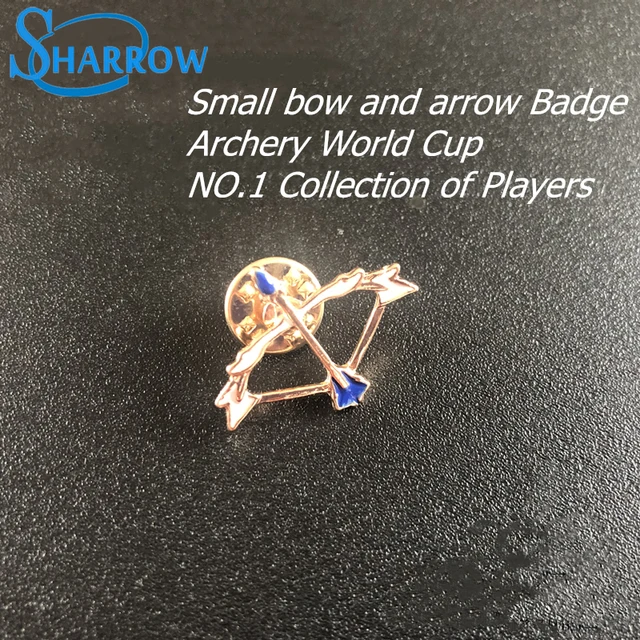 2pcs Archery Badge Lapel Pin Tie Bow And Arrow Target Brooch Clip Novelty Gift Archery Enthusiasts Souvenirs