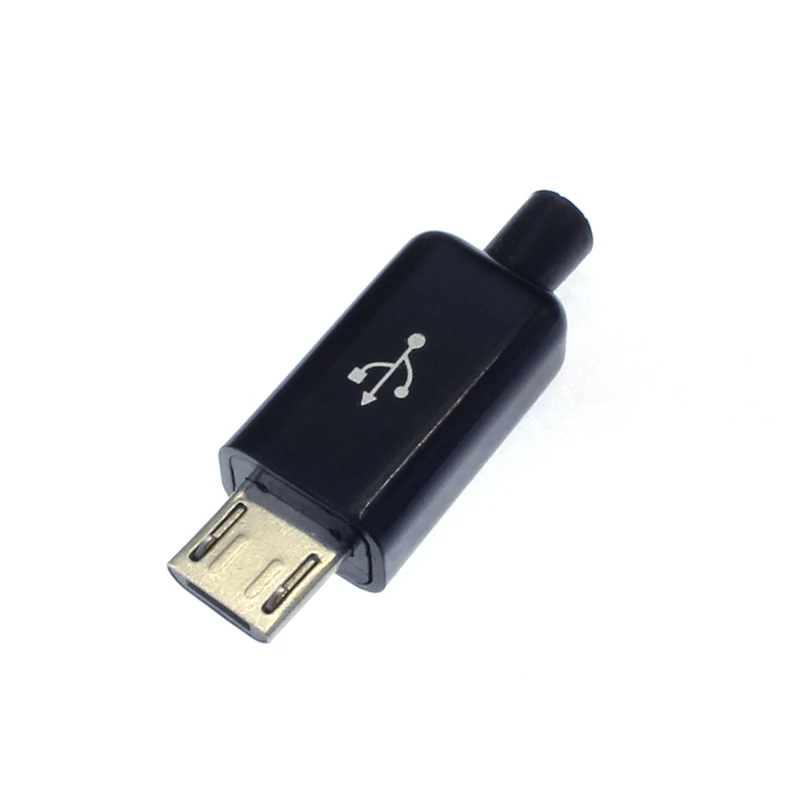 10 шт./лот USB Мужской 5 булавки DIY Micro USB разъем пластик в виде ракушки Jack замыкающая муфта мини Разъем терминалы