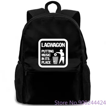 

LAGWAGON PUTTING MUSIC PUNK ROCK NO USE FOR A NAME NOFX NEW BLACK Personality backpack