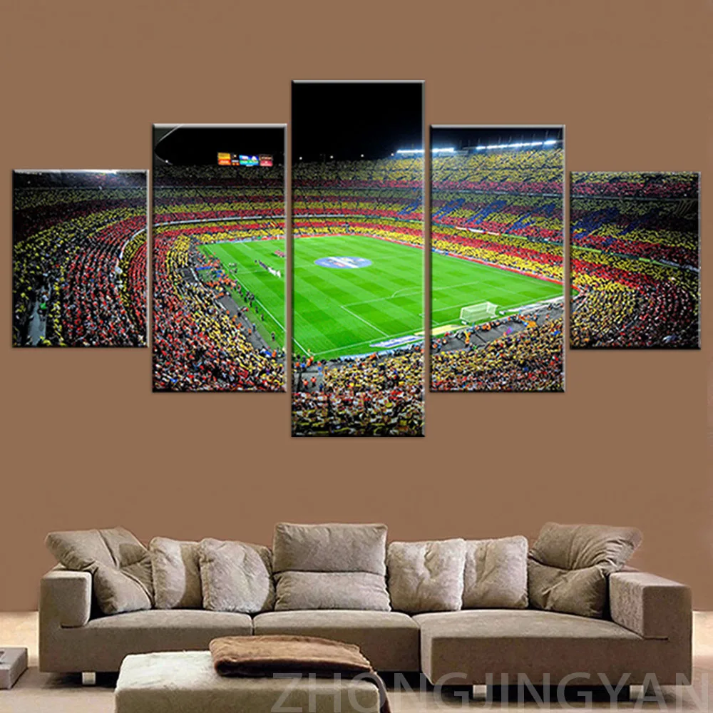 5 шт. настенные модульные обои с изображением испанского спортивного футбола |