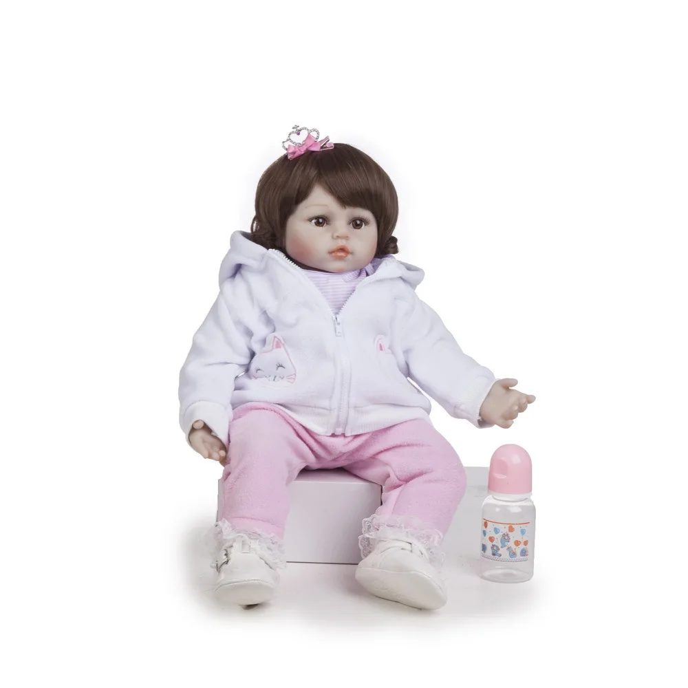 Pickwoo 48 см bebes reborn doll 18 дюймов куклы для маленьких девочек Мягкие силиконовые Boneca Reborn Brinquedos Bonecas подарки на день детей игрушки