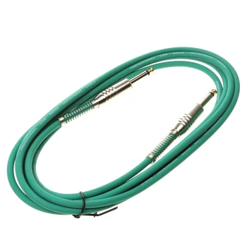 

10ft Durable Super Slient Instrument Cable for Electric Guitar&Bass-Green