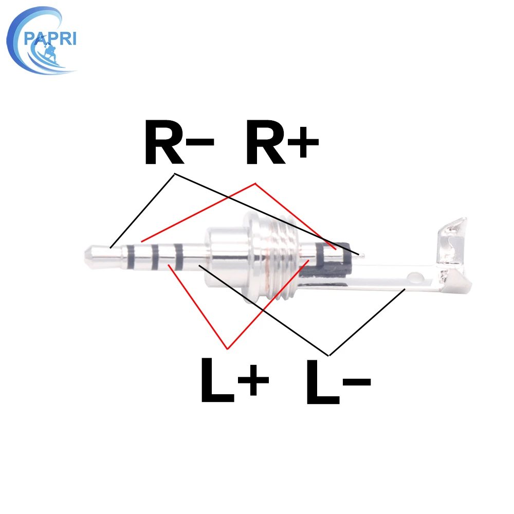 PAPRI DIY 3,5 мм разъем HiFi ремонт наушников кабель Jack аудио Чистая латунь родий Позолоченный разъем Вилки для наушников гарнитуры