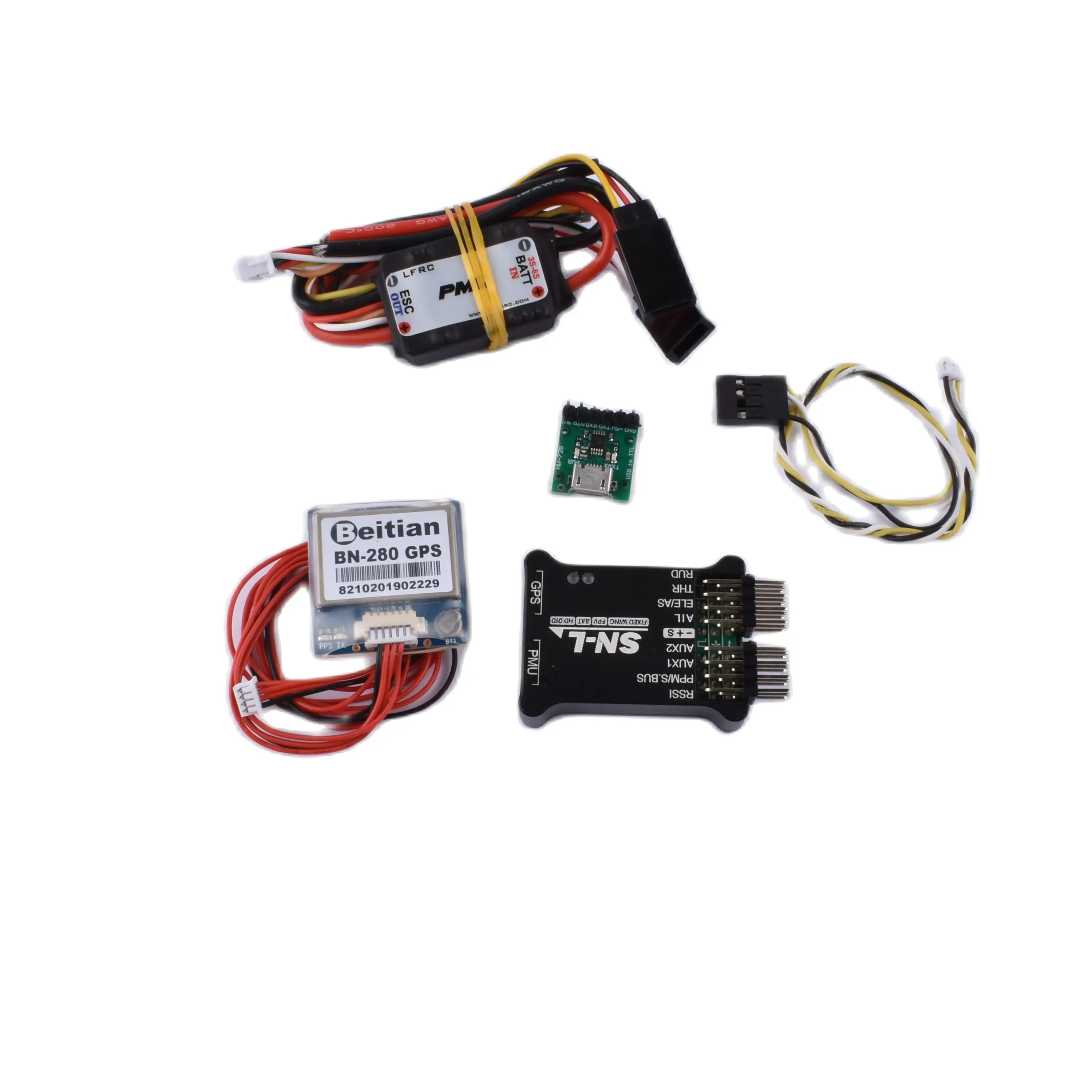 SN L Fixed Wing Flight Control W/ Pixel OSD AAT+Galvanometer+GPS Module