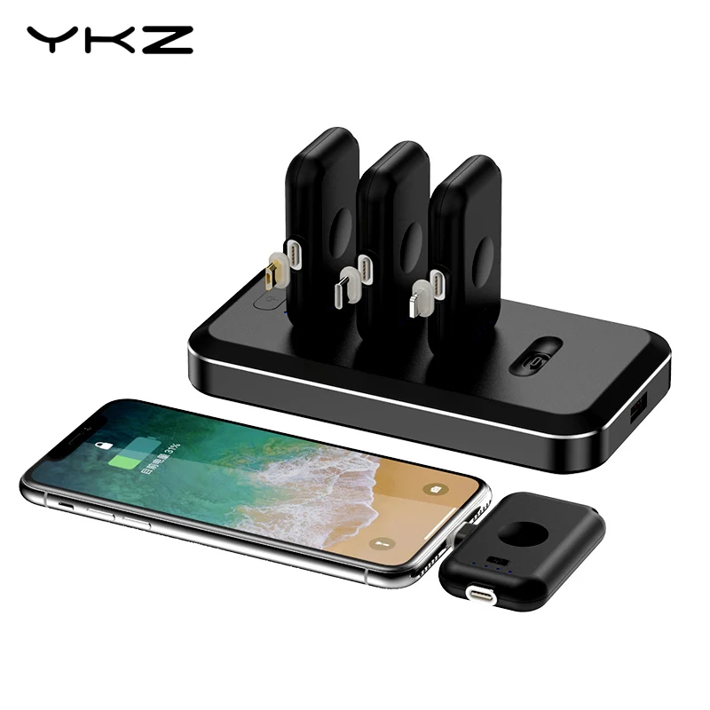 YKZ 12800mAh Power Bank Magnetic Powerbank Mini Portable External Battery TypeC Magnet Charger Capsule Poverbank