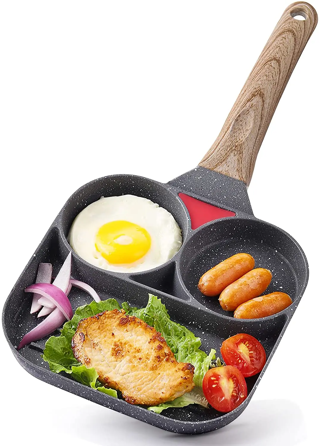 Mini Cast Iron Frying Pan With Wooden Handle Nonstick Omelette Egg Pan For  Steak Chicken Kitchen Breakfast Pot Pancake Cooking - AliExpress