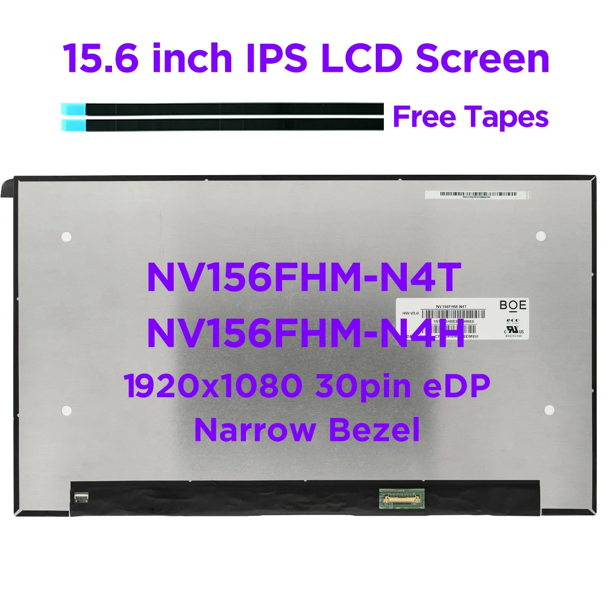 Pantalla LCD LED De Repuesto Para Portátil – 15.6 Pulgadas, Resolución 1366x768, IPS, Perfil Mate