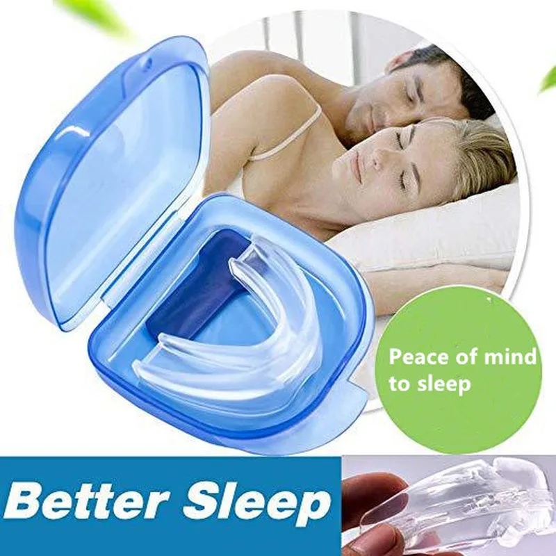 Mouth Guard Stop Teeth Grinding Anti Snoring Bruxism with Case Box Sleep Aid Eliminates Snoring Health Care Hot Sale