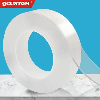 

1/3/5m Super Washable Reuse Scotch Waterproof Tape Sticker Glue Removable Magic-Tape Adhesive-Loop Nano-Traceless-Tape for Home