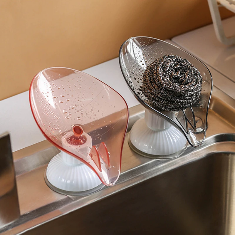 Soap Holder Leaf Shape Self Draining Soap Dish Decorative Soap Tray