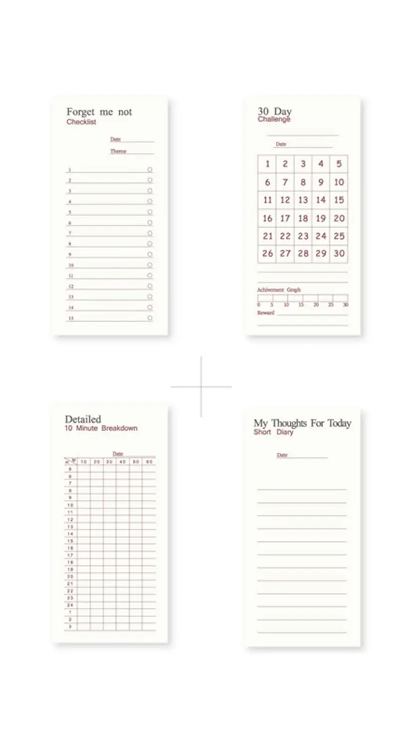 Экологичная бумага простой ежемесячный органайзер для планирования мероприятий контрольный лист блокнот-маркер расписание Канцтовары для записей
