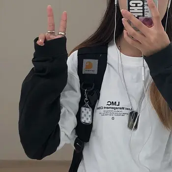 

[REコンテナ] Customizable South Korea 20ss Front and Back Lettered Fashion Printed Pure Cotton Short-sleeved round Collar T-shir