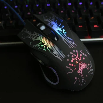 

Wired Mouse Supply Silent Gaming Mouse for Computer Professional 5000 Dpi Optical Usb 6 Button Led Backlight