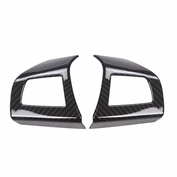 

Carbon Fiber Style Steering Wheel Button Frame Trim Carbon Fiber Pattern Decoration For Maserati Levante Ghibli Quattroporte