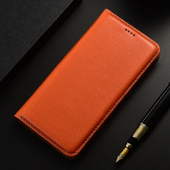 

Litchi Grain Genuine Leather phone Case Fro Huawei Honor 5x 5c 6A 6C 6X V8 V9 V10 V20 V30 Pro Play 3 3e Flip Stand Phone Cover