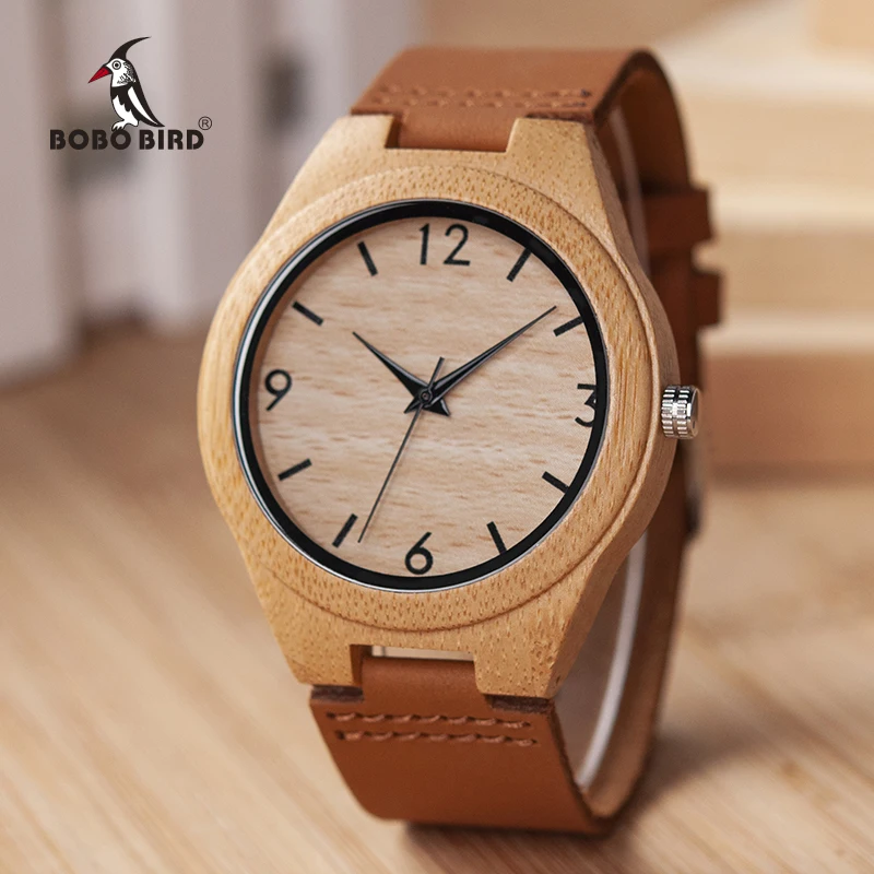 Bobird Bamboe Hout Horloge Paar Quartz Horloges Uurwerk Unisex Polshorloge Mannen Dames Prachtig Cadeau Voor Hem Haar Reloj Hombre