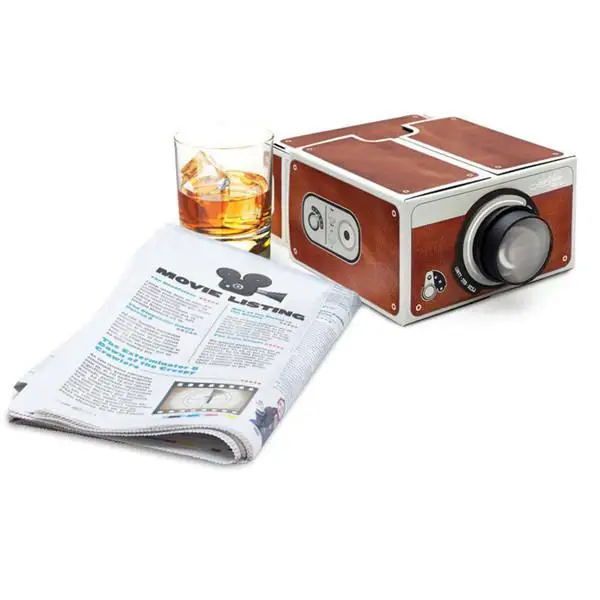 3D Projector Cardboard Mini Smartphone Projector Light Novelty Adjustable Portable Cinema Home Theater Pico
