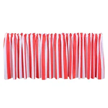 1 шт. красный и белый полосатый стол юбка для карнавала цирка вечерние Свадебные День рождения украшения дома