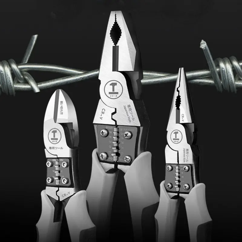 

Daicamping Hand Tools Multitool Pliers Set Combination Pliers Wire Stripper/Crimper/Cutter CR-V chrome vanadium Diagonal Pliers