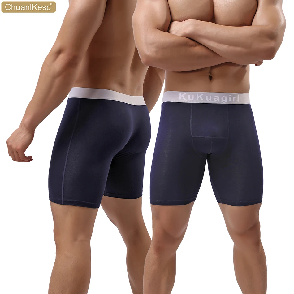 

Men's Underwear Pure Cotton Lengthened Boxer Pants Sports Sweat Absorbing Comfortable Fitness Pants To Prevent Abrasion Of Legs