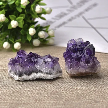 

100% Natural Amethyst Crystal Cluster Irregular Quartz Energy Stone Healing Stones Reiki Stones Point Specimen Home Decoration