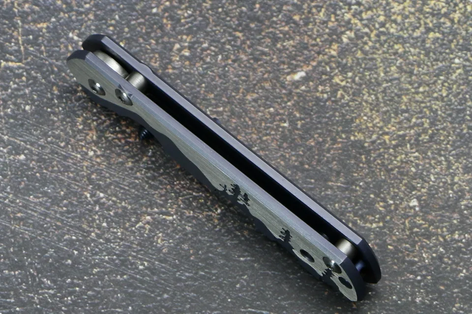 TIGEND small sebenza 21 Универсальный складной нож D2 лезвие титановый узор Ручка Кемпинг Охота Карманный фрукты Ножи EDC инструменты