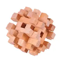 

Wooden Kong Ming Lock Puzzle Cube Game IQ Brain Teaser Educational Toy Gift New