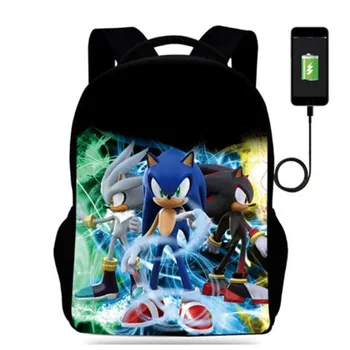 

Children Cartoon Sonic Backpacks Boys Girls SchoolBag For Kindergarten Daily Backpack Kids BookBag