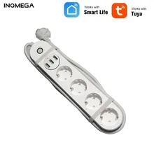 Wi-Fi розетка, умная лента питания, голосовое управление, таймер, переключатель, розетка с 4 розетками переменного тока, 3 usb-порта для Alexa Google Home(China)