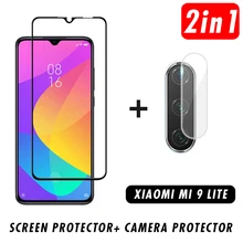 2в1 закаленное защитное стекло для объектива камеры заднего вида для mi 9 Lite HD защита экрана телефона для Xiaomi mi 9 Lite