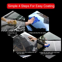 9H покрытие 50 мл жидкий Гидрофобный кристаллический воск лак Уход за краской 25*25 см Анти-обрастающий самоочищающийся