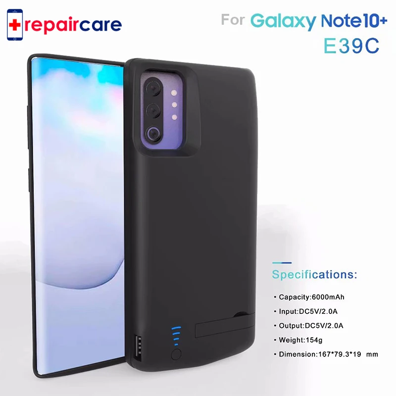 5000 мАч power Bank для samsung Galaxy Note 10 Plus power чехол Чехол для подзарядки для samsung Note 10 ультра тонкий Задний зажим батарея
