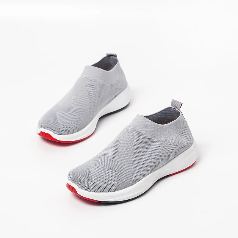 

Large Quantity Can of 2019 Anti-slip Two-color Sole Loafers Lightweight Elasticity Casual wa zi xie Women's Fly Woven Athletic S