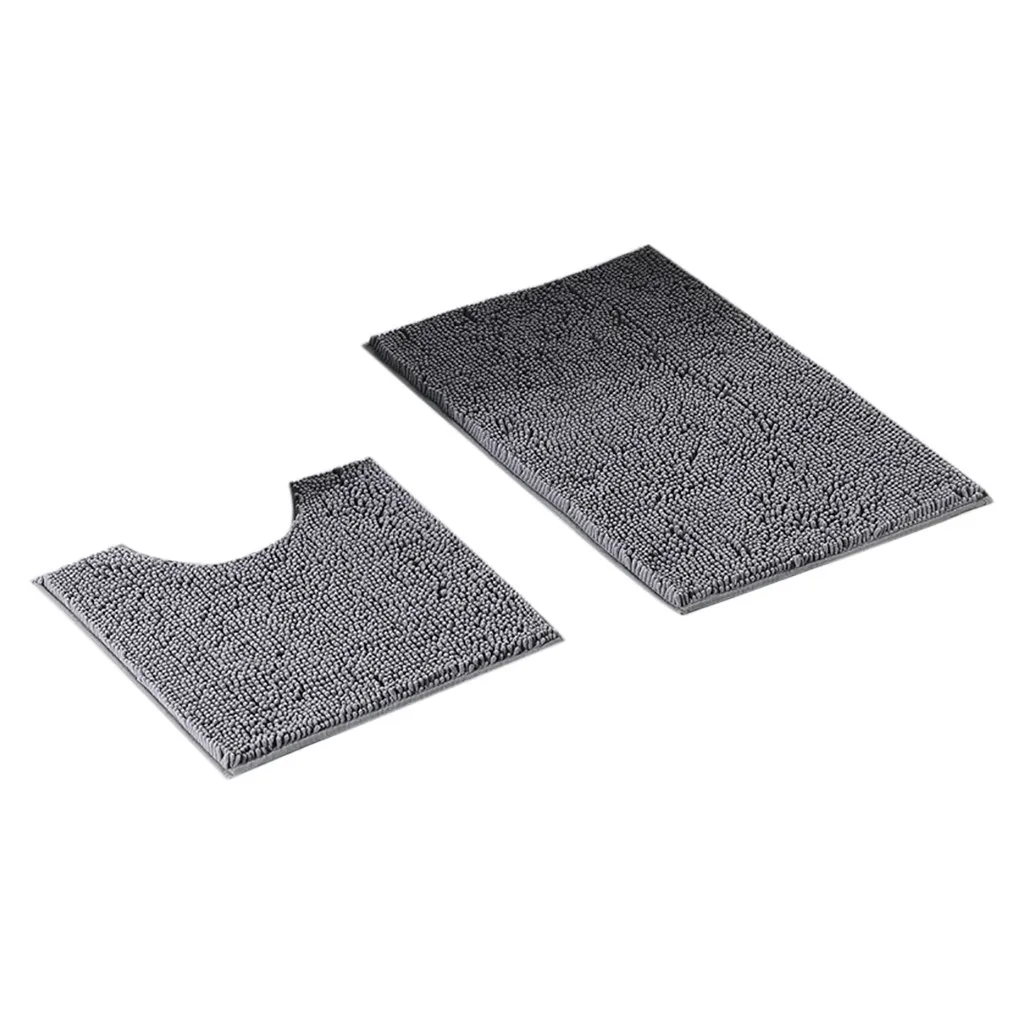 Набор Противоскользящих ковриков для ванной из 2 предметов, мягкий фланелевый коврик для ванной комнаты, впитывающий коврик для ног, набор ковриков для ванной из пены с эффектом памяти