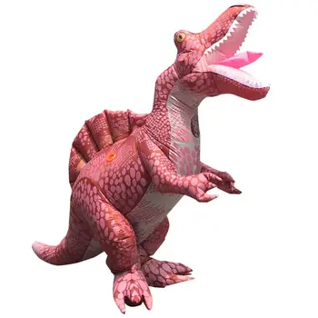 

Pink Dinosaur Inflatable Suits Adult Performance Costume Blow Up Outfit Halloween Cosplay Dress Easter Party Clothes