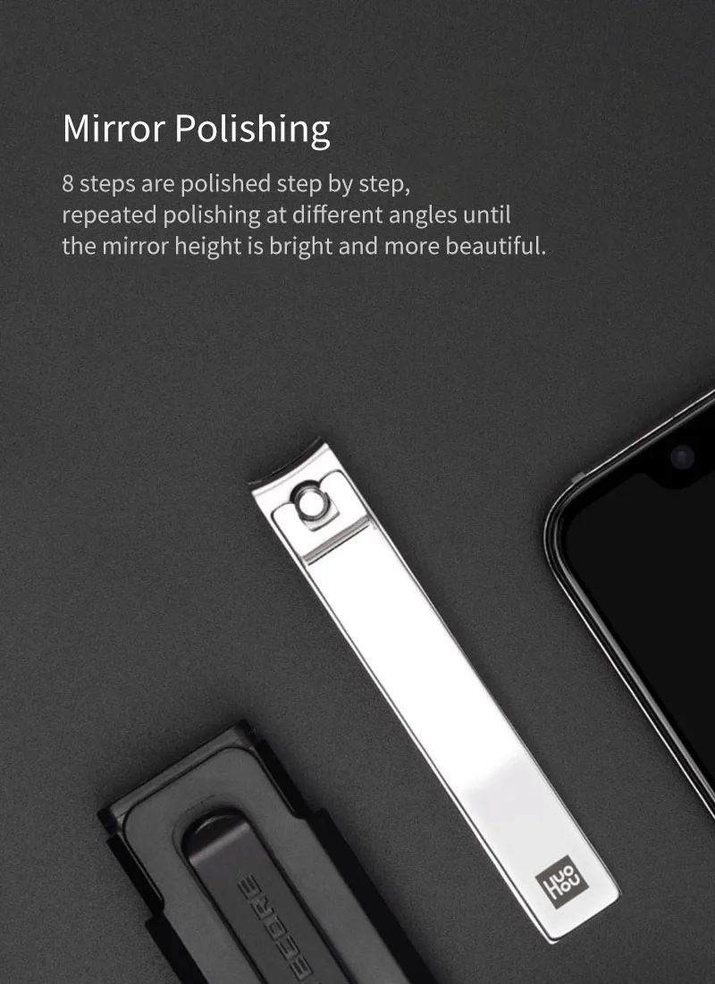 Xiaomi, нержавеющая сталь, машинка для стрижки ногтей, косметические ножницы, пинцет, Кюретка, набор для педикюра, маникюрная пилка, резак, дорожный гигиенический набор