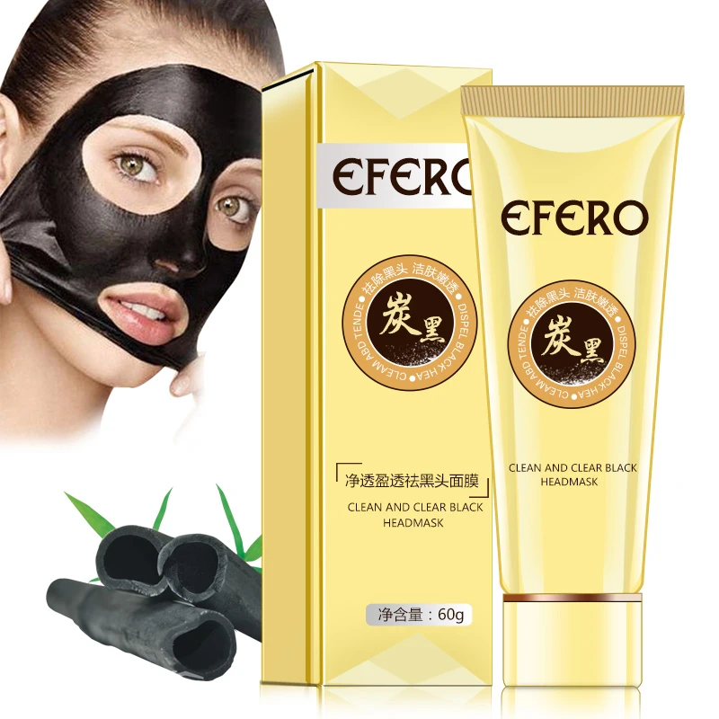 Черная маска EFERO для лица удаления черных точек черные маски пилинг носа лечение
