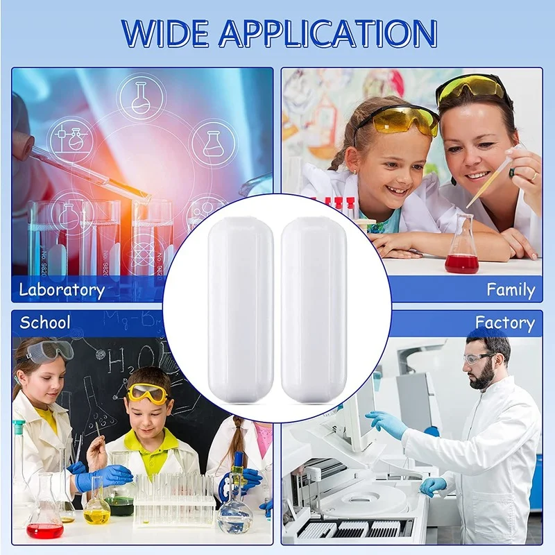 16 Pieces PTFE Magnetic Stirrer Mixer Stir Bar Laboratory Bar Stir Plate Magnet Rod Magnetic (25 mm)