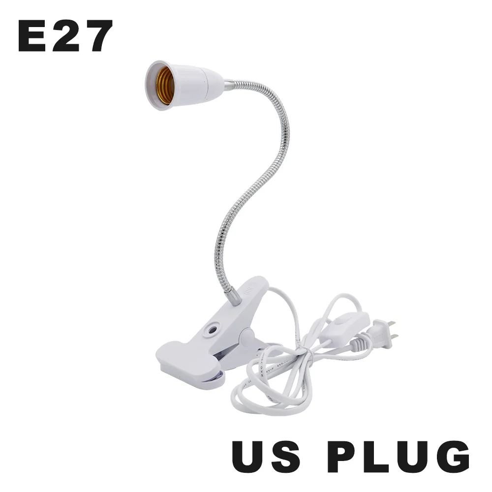 Adjustable LED Lamp Base with On/Off Switch and Plug