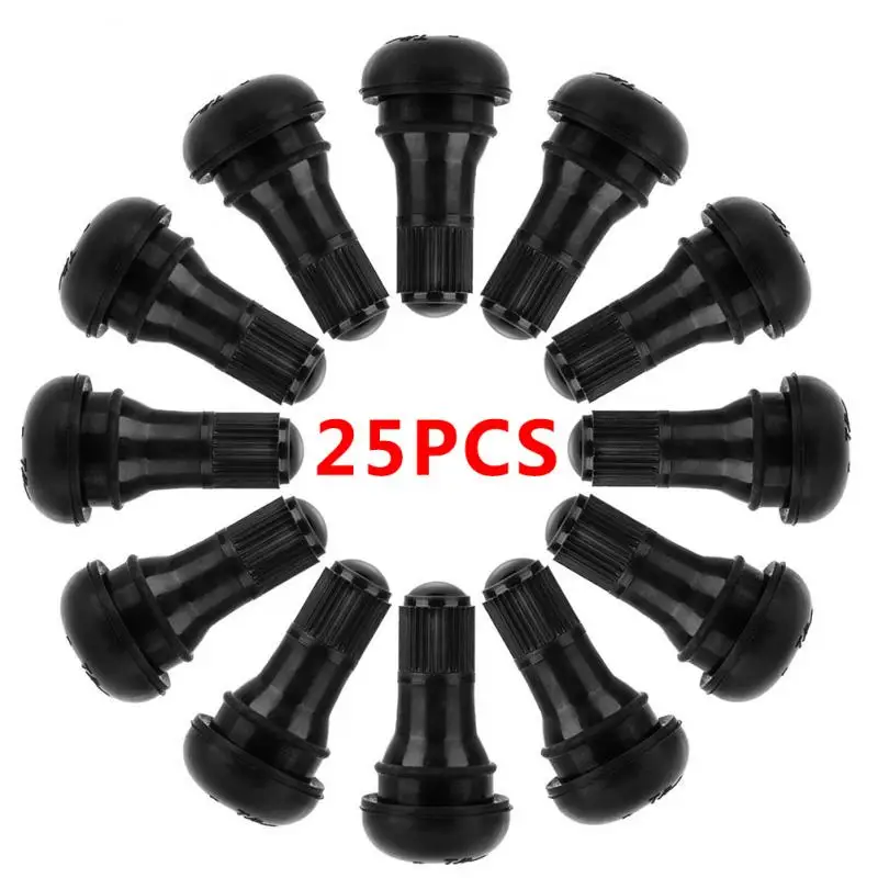 25pcs Black Rubber TR414 Snap in Car Wheel Tyre Tubeless Tire Tyre