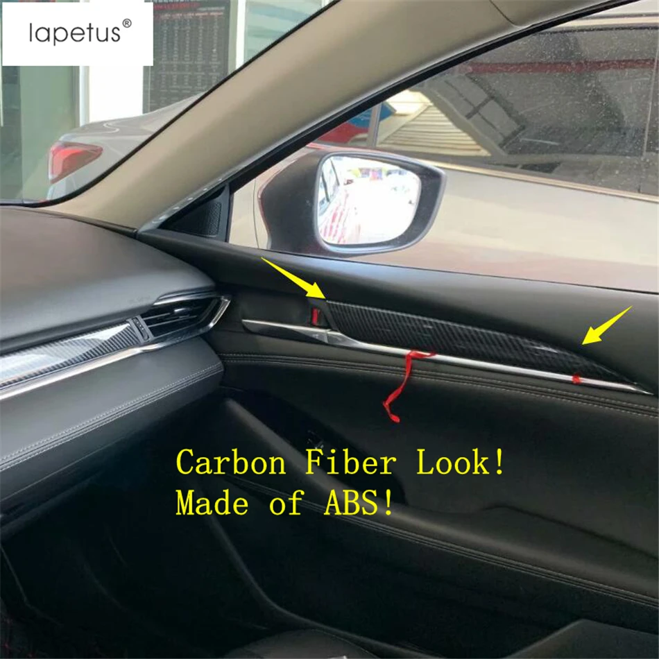 Lapetus аксессуары подходят для Mazda 6 ABS внутренняя дверная ручка подлокотник литая ручка крышка комплект отделка/углеродное волокно