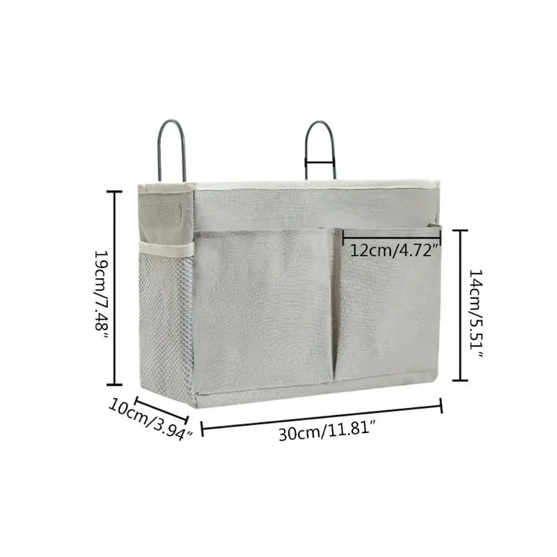Bedside Caddy Hanging Storage Bag Organizer Dorm Room Phone Book Magazine Holder