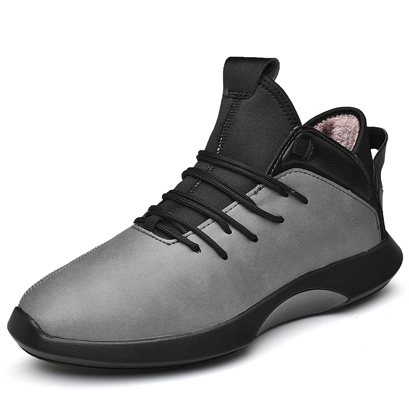 

Boots Men Winter Warm Snow Shoes Mens Leather Shoe Ankle Cowboy Waterproof shose Man Motorcycle Casual Boot 2019 Men's Footwear
