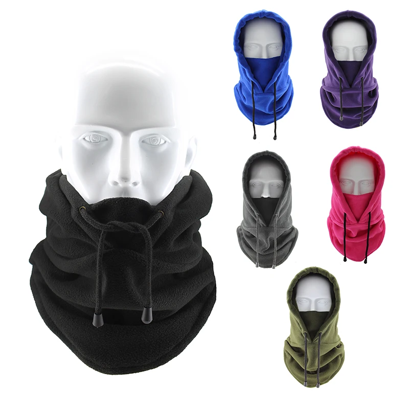 Winter Fleece Motorcycle Full Face Mask Cover Anti-dust Windproof Face Mask Hat Neck Warmer Helmet Skiing face shield Balaclava