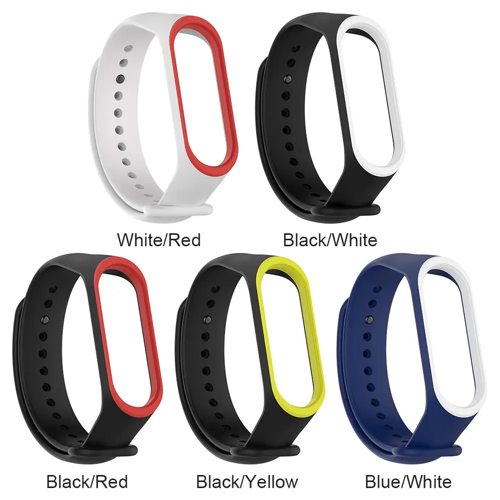 Цветной силиконовый ремешок для наручных часов браслет Xiaomi Miband 3 4 регулируемый