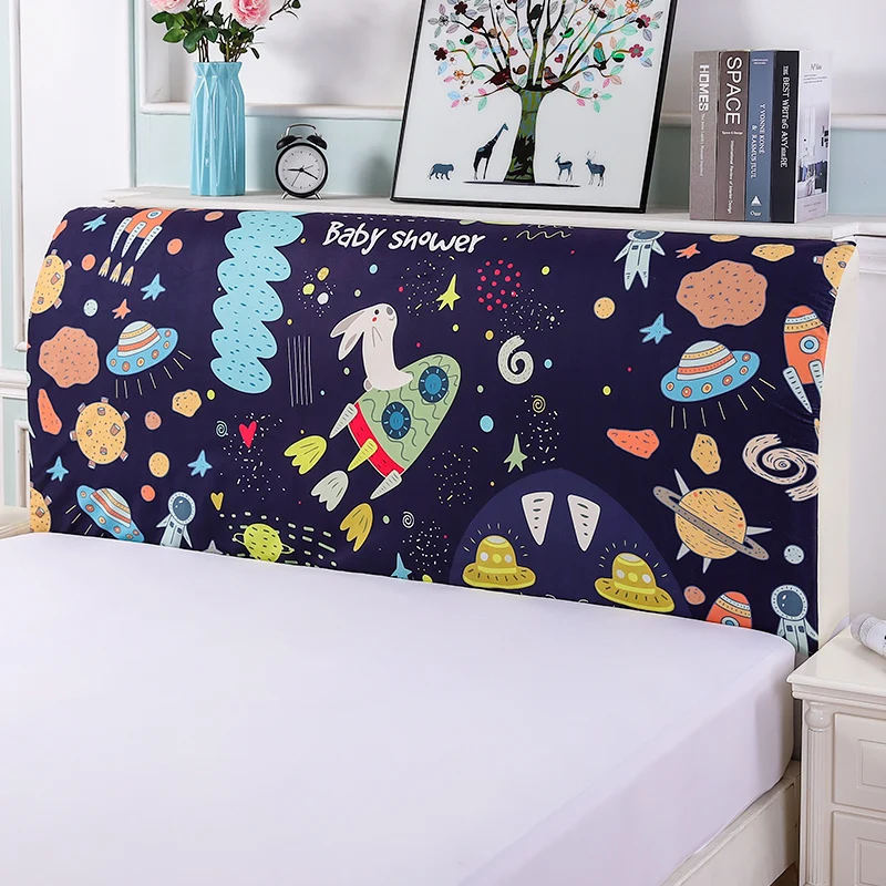 Nordic Cartoon Bedside Cover Bed Head Cover Full Enclosed Elastic Dust-proof Bed Head Cover/ Protective Cover - Цвет: 08