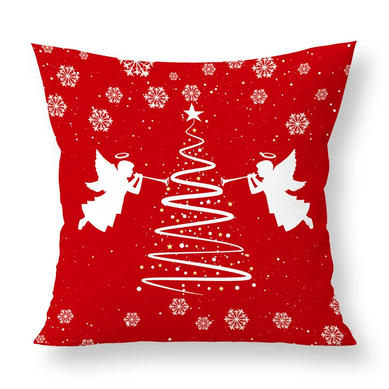Merry Christmas Санта Клаус пружинный чехол красные разноцветные подушки домашняя Наволочка Бросок Наволочка 45x45 см - Цвет: 17