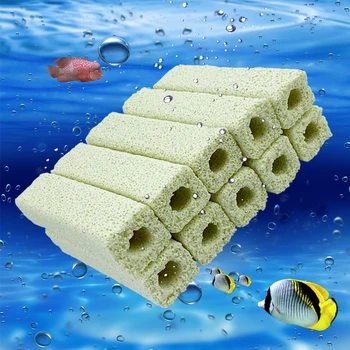 

Fish Tank Filter Aquarium Accessories Nano Material Ceramic Filter Material Nano Quartz Square Filter House Nitrifying Bacteria