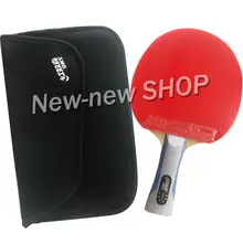 DHS 6002 raquette de Ping-Pong longue Shakehand FL + un sac de pagaie poignée longue FL(China)