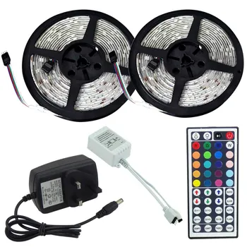 

Desk Screen TV Background Lighting USB Cable 10M RGB 5050 LED Strip Lights With IR Remote Back Light 12V Colour Changing SMD